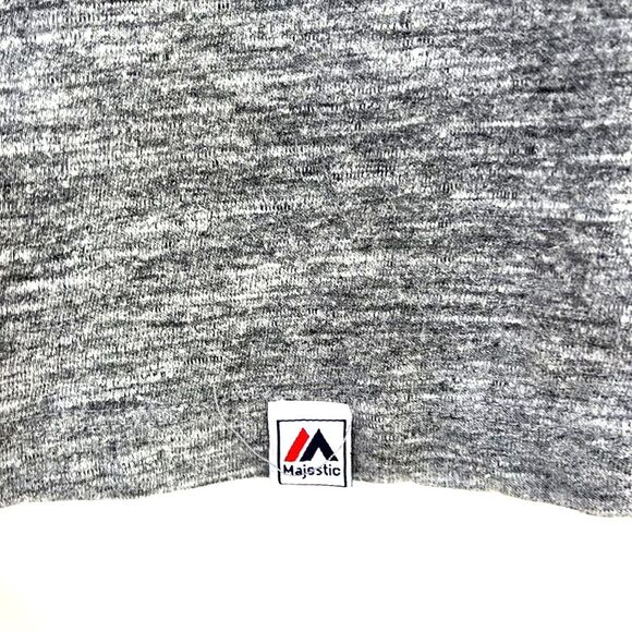 Majestic Dolphins Heathered Long Sleeve Baseball Tee Shirt Gray Size Large - Picture 3 of 8